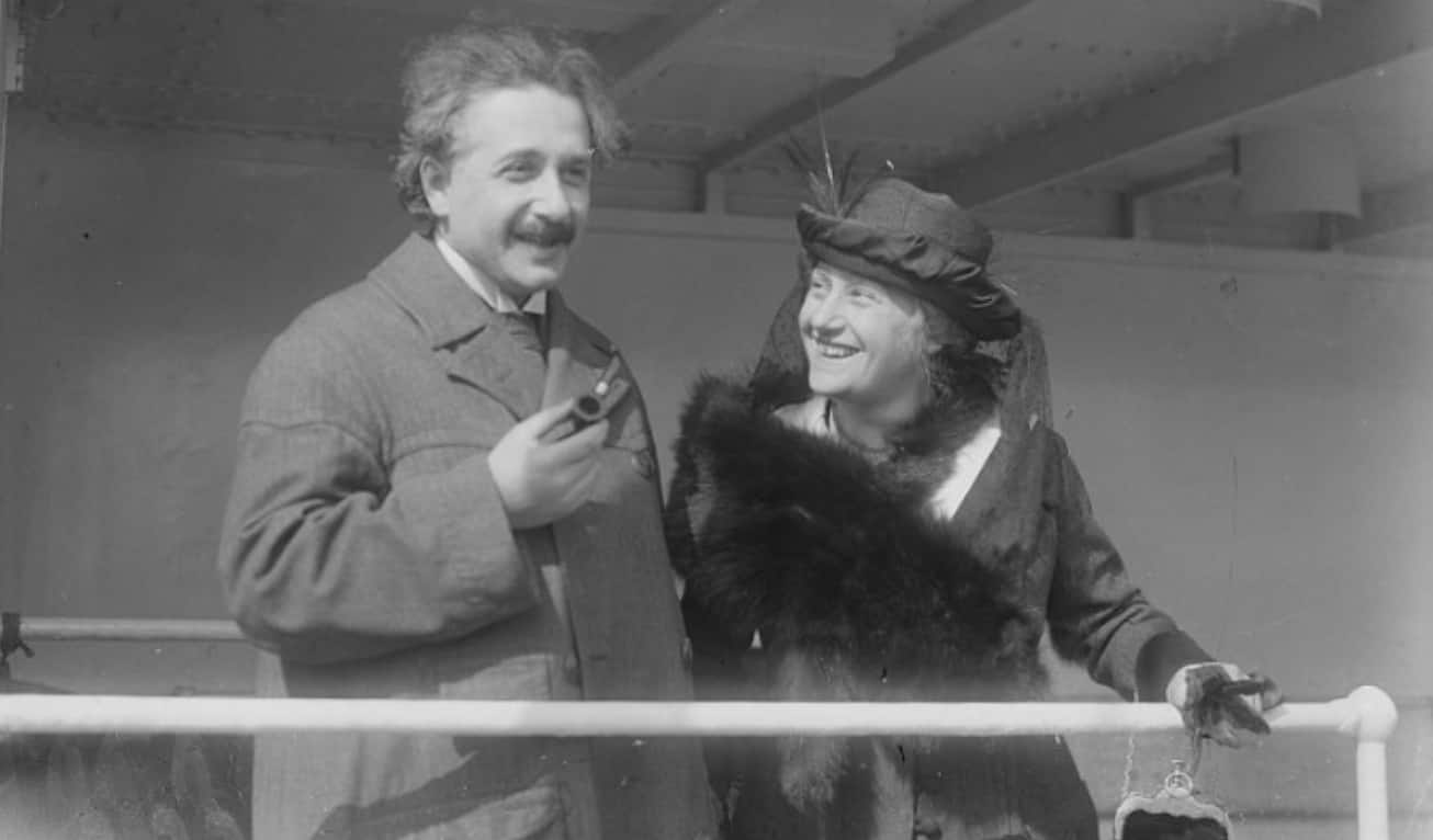 Albert Einstein aboard a Holland America Line cruise