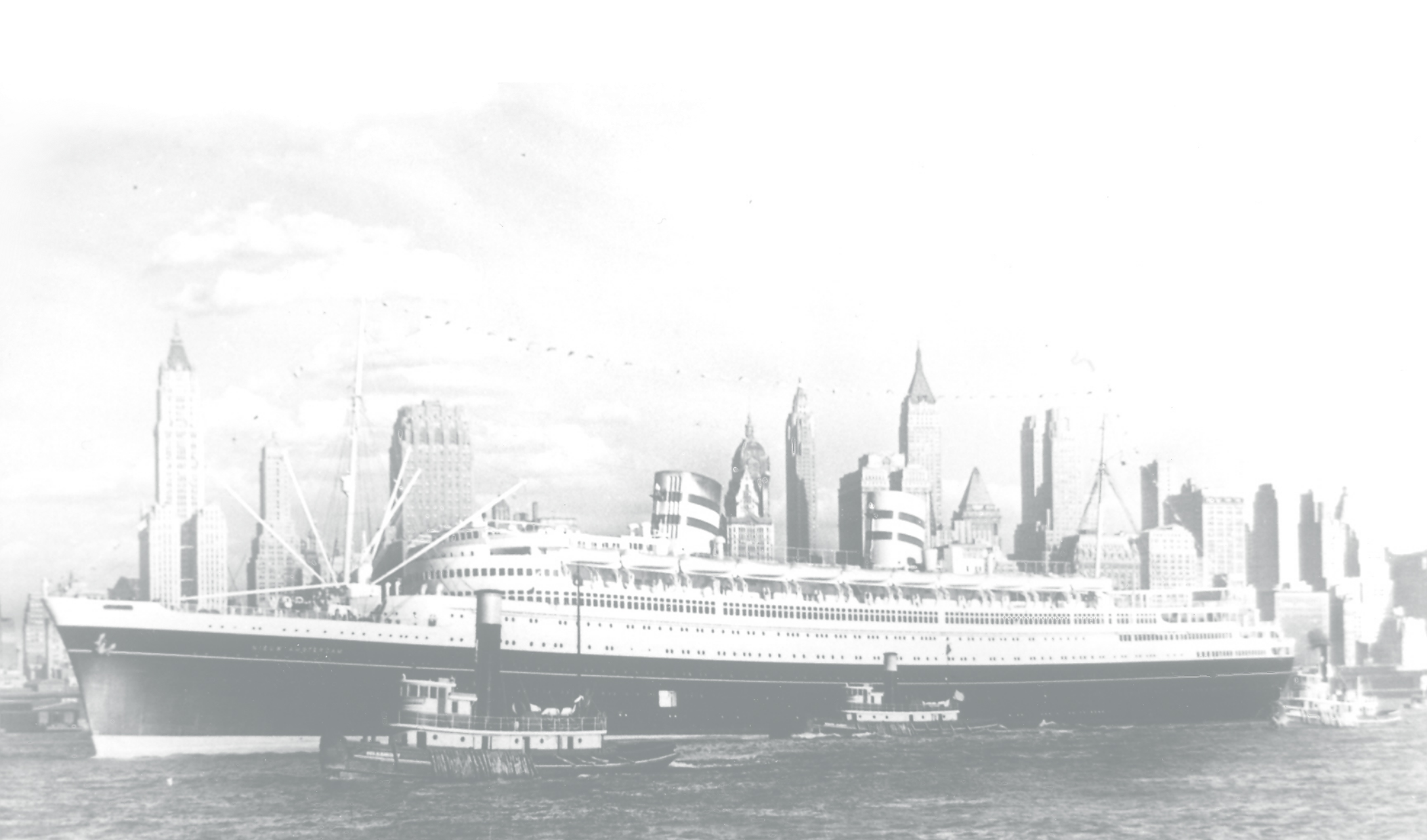Faded photo of the transatlantic cruise