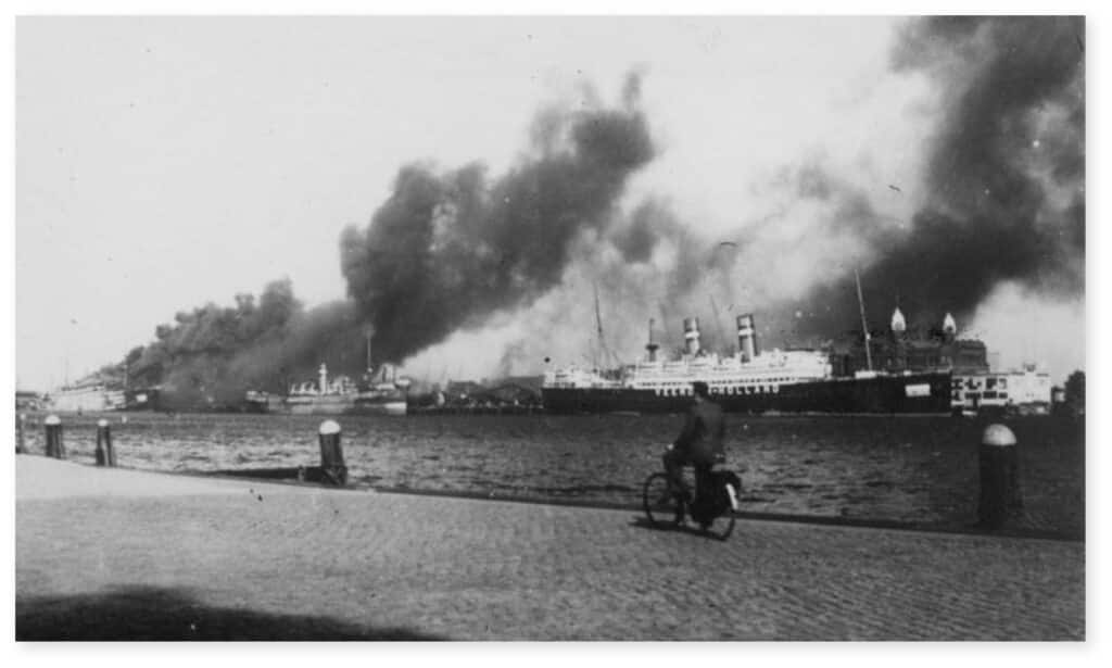 Holland America Line ships under fire during World War 2