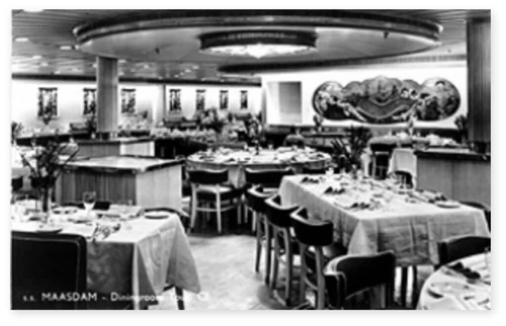 Maasdam tourist-class dining room