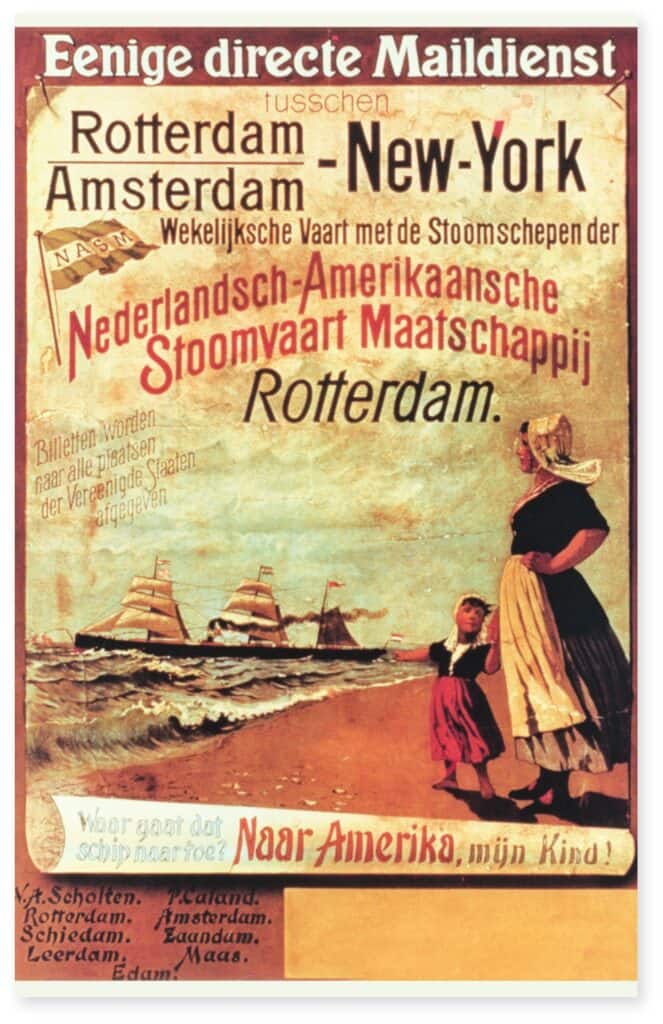 Rotterdam to New York Historical Poster
