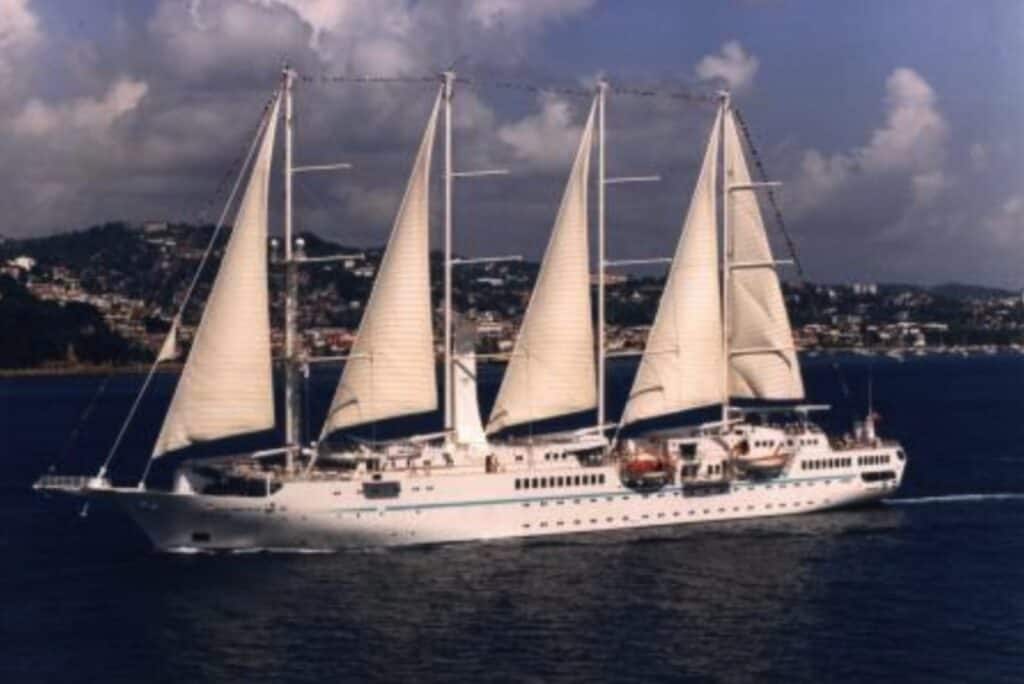 Windstar masted sailing ship