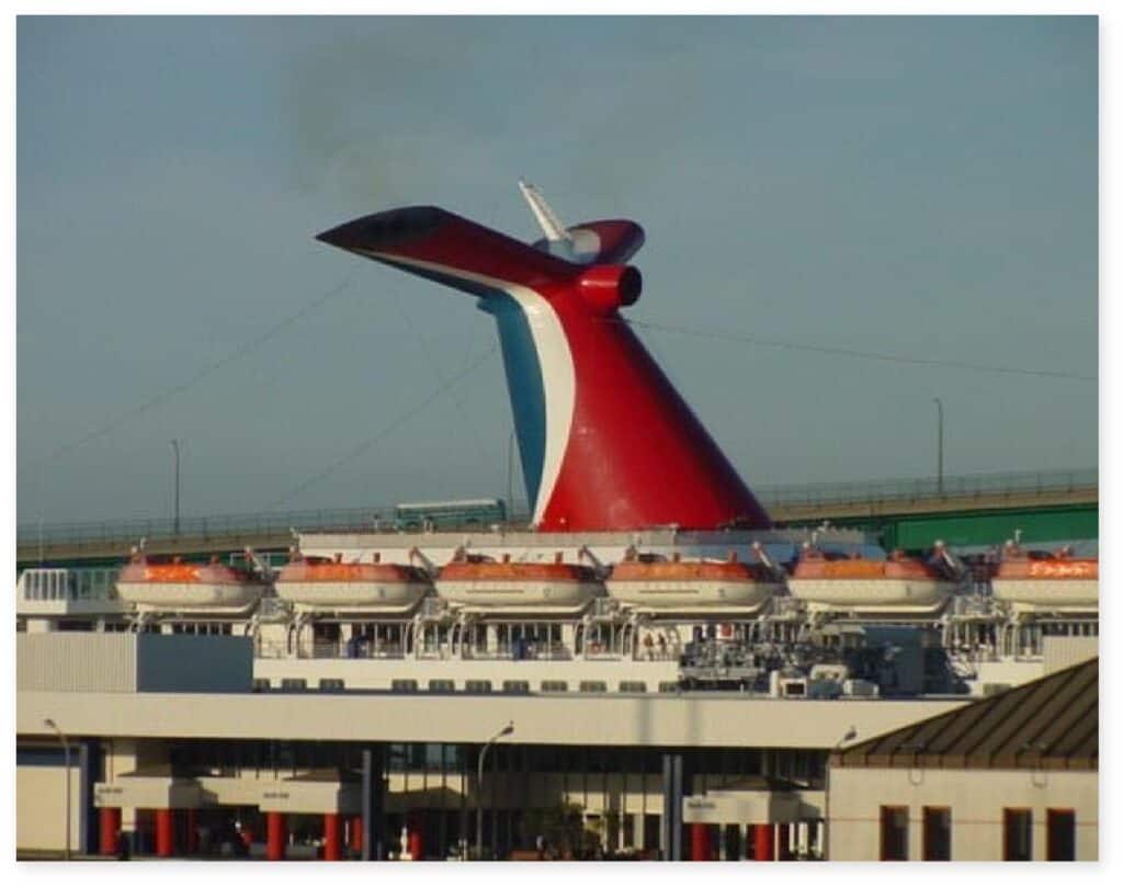 Carnival ship's funnel