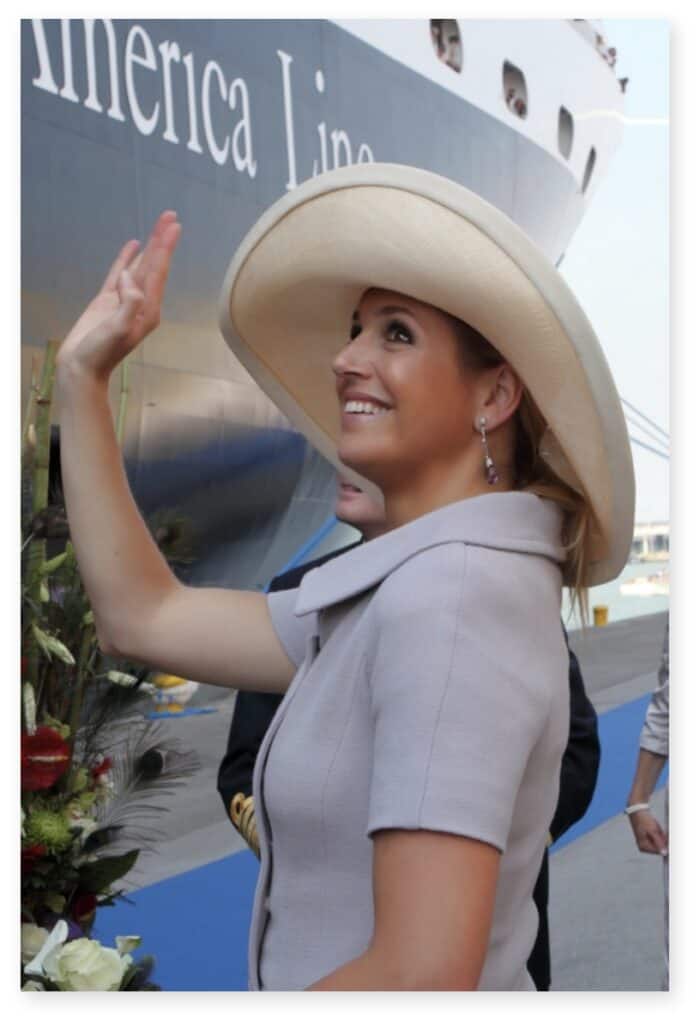 Her Royal Highness Princess Maxima of the Netherlands, waving