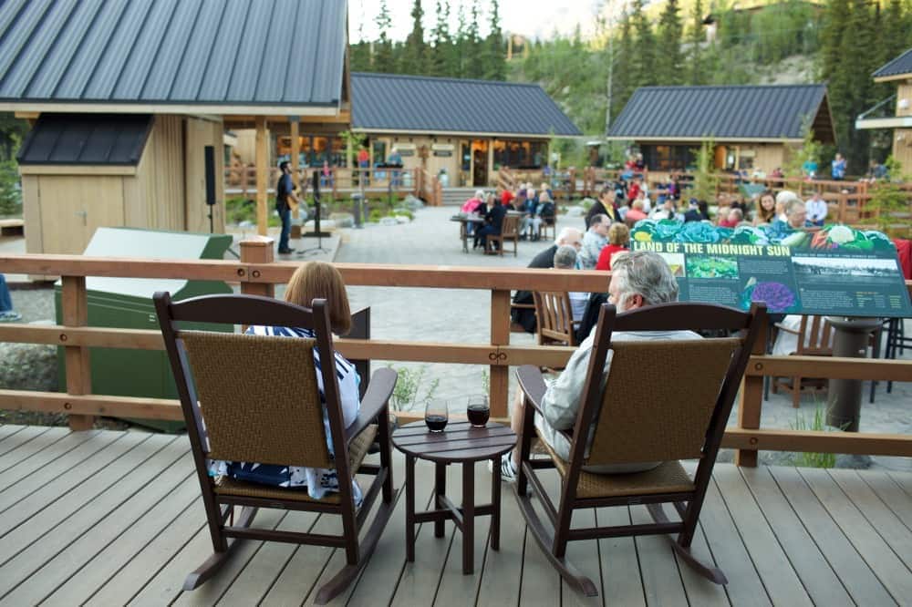 Denali Square at the McKinley Chalet & Resort is a highlight of every Land+Sea Journey.