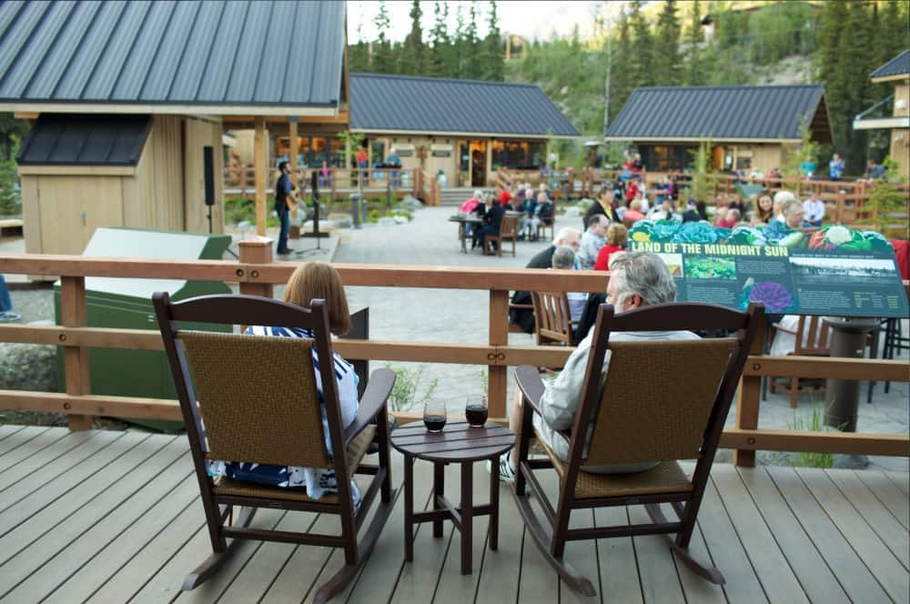 Denali Square at the McKinley Chalet Resort is the perfect place to relax and enjoy authentic Alaska experiences. 