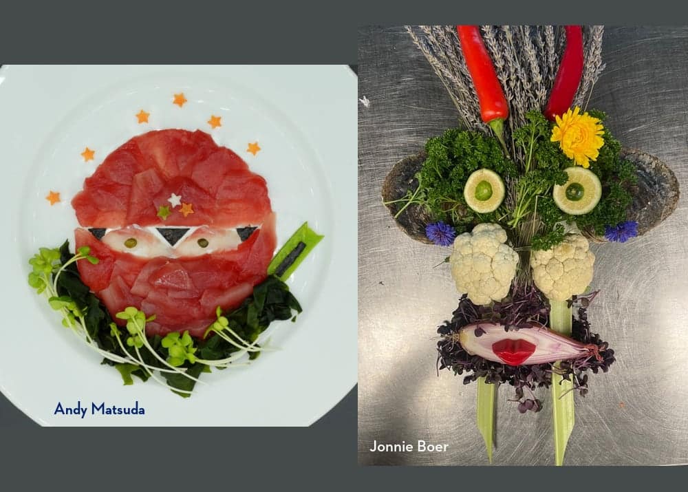 Culinary Council Members Andy Matsuda and Jonnie Boer made a Food Face in honor of the day. 