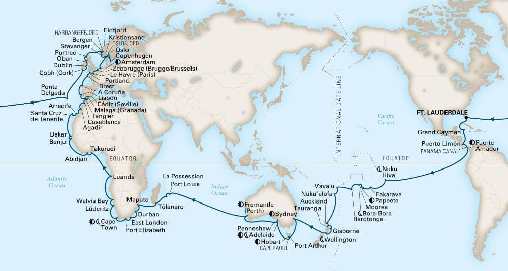 Grand World Voyage map