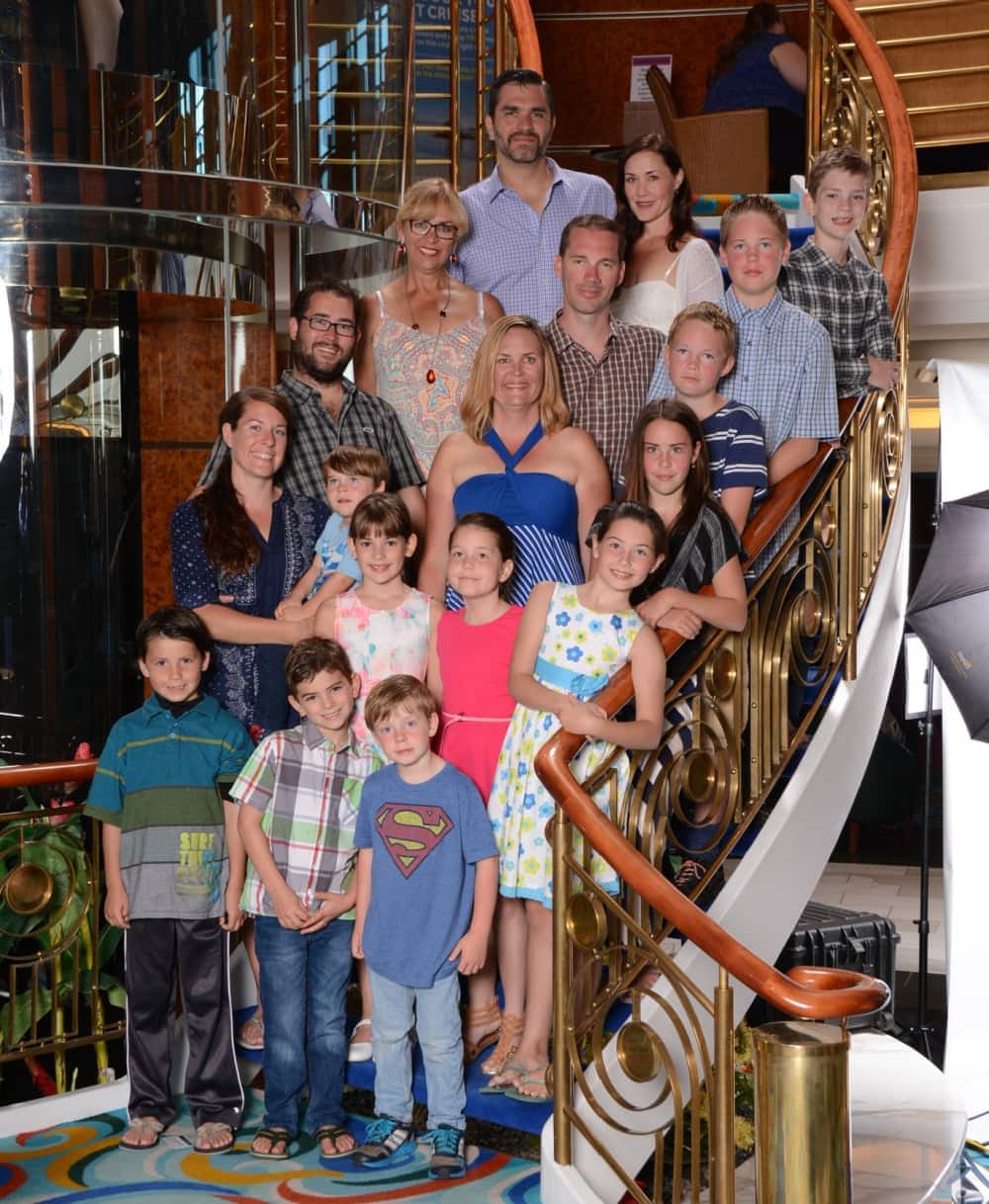 Large family on a cruise 