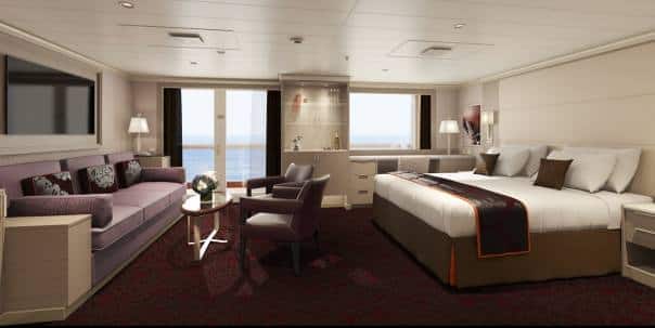 Koningsdam's 43 Neptune Suites range from a generous 465 to a huge 855 square feet. 