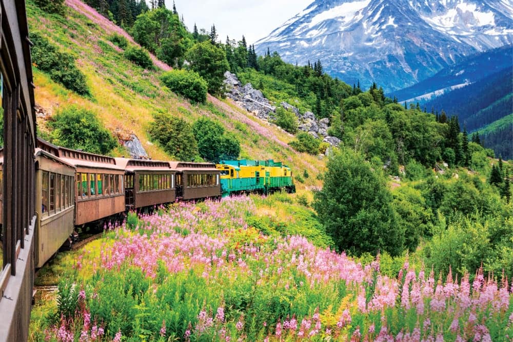 The scenic White Pass and Yukon Route Railroad.