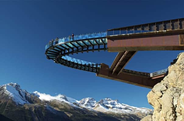 The newly opened Skywalk provides a once-of-a-kind view. Photo courtesy of Brewster Travel Canada.