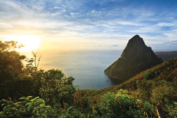 The Pitons of St. Lucia are among the most impressive sights in the southern Caribbean. 