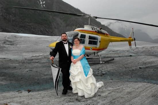 Dawn and Nick Fovargue got married on Juneau, Alaska's, Eagle Glacier during a cruise on Oosterdam. 