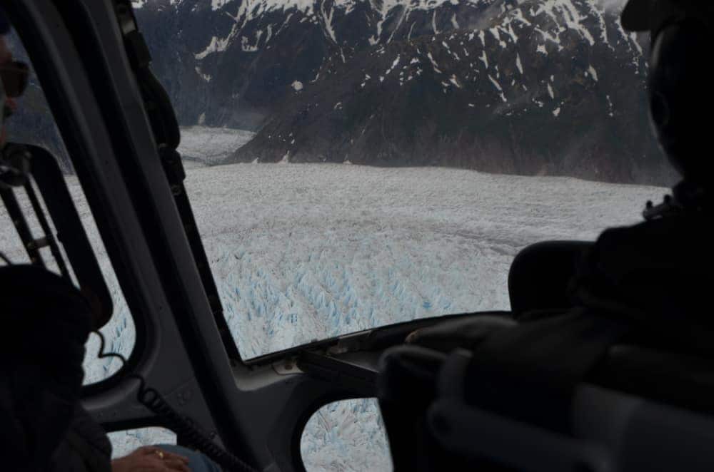 Mendenhall Glacier from a helicopter