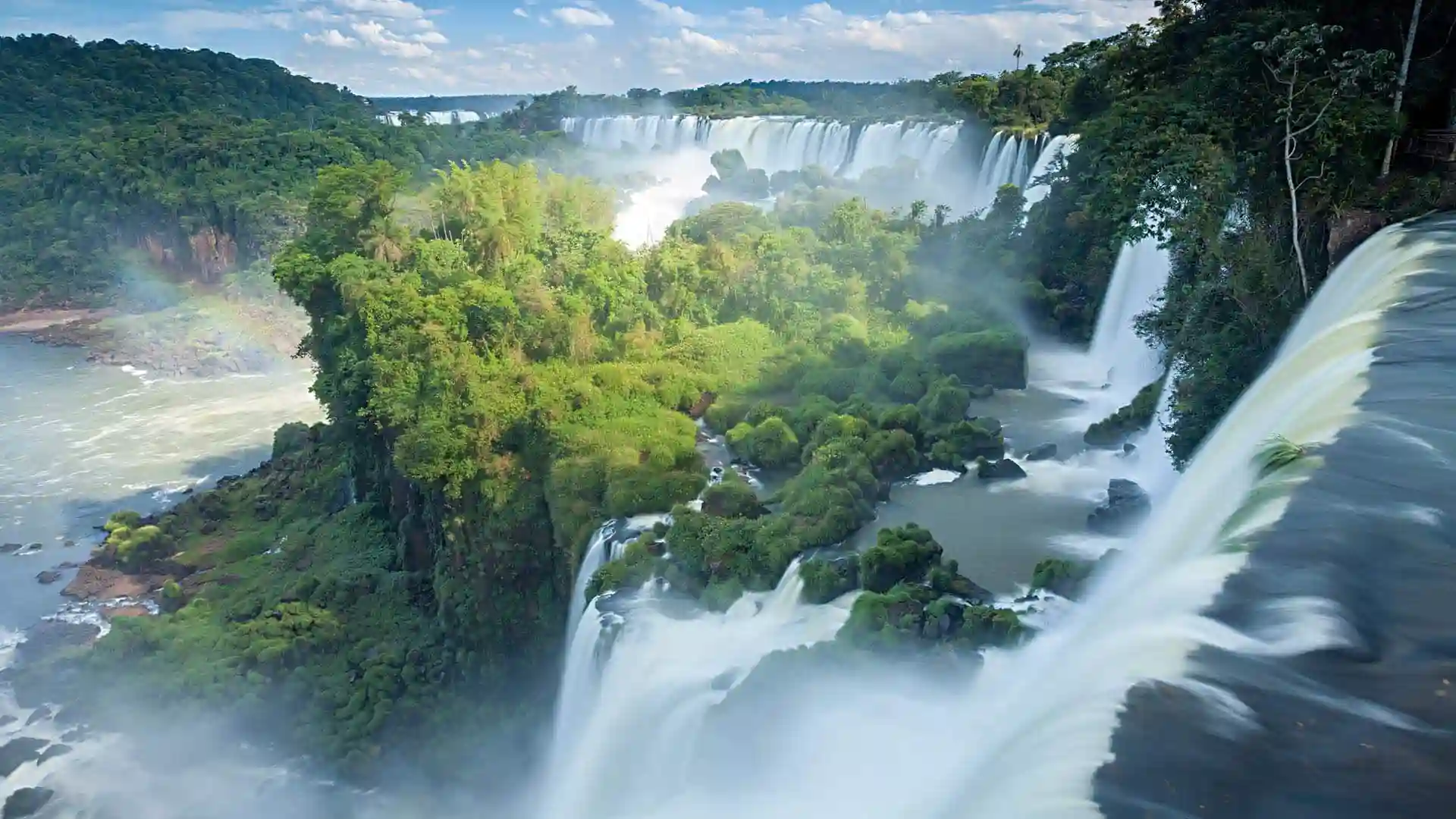 View of South America waterfalls.