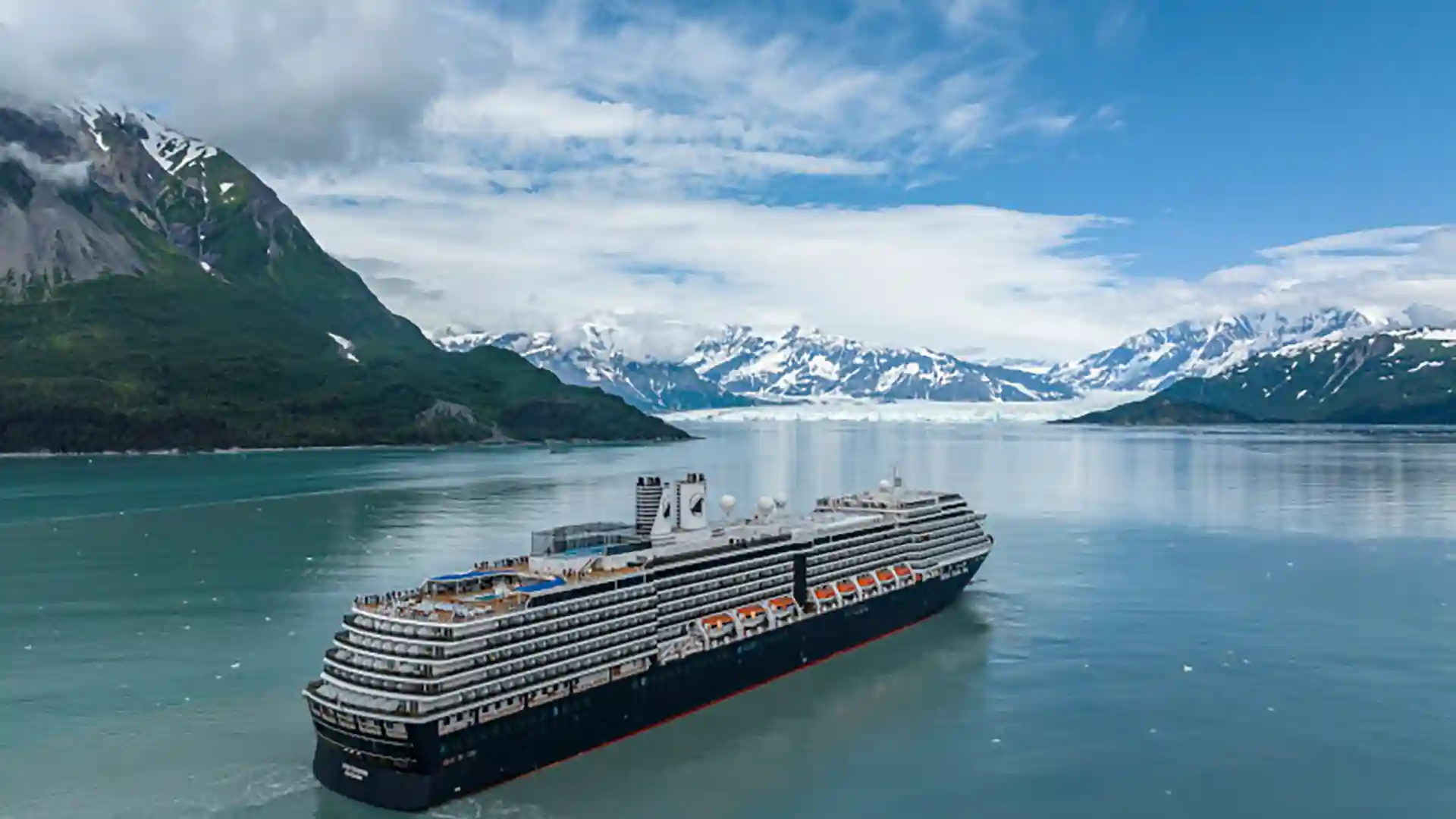 View of Holland America Line cruise ship.