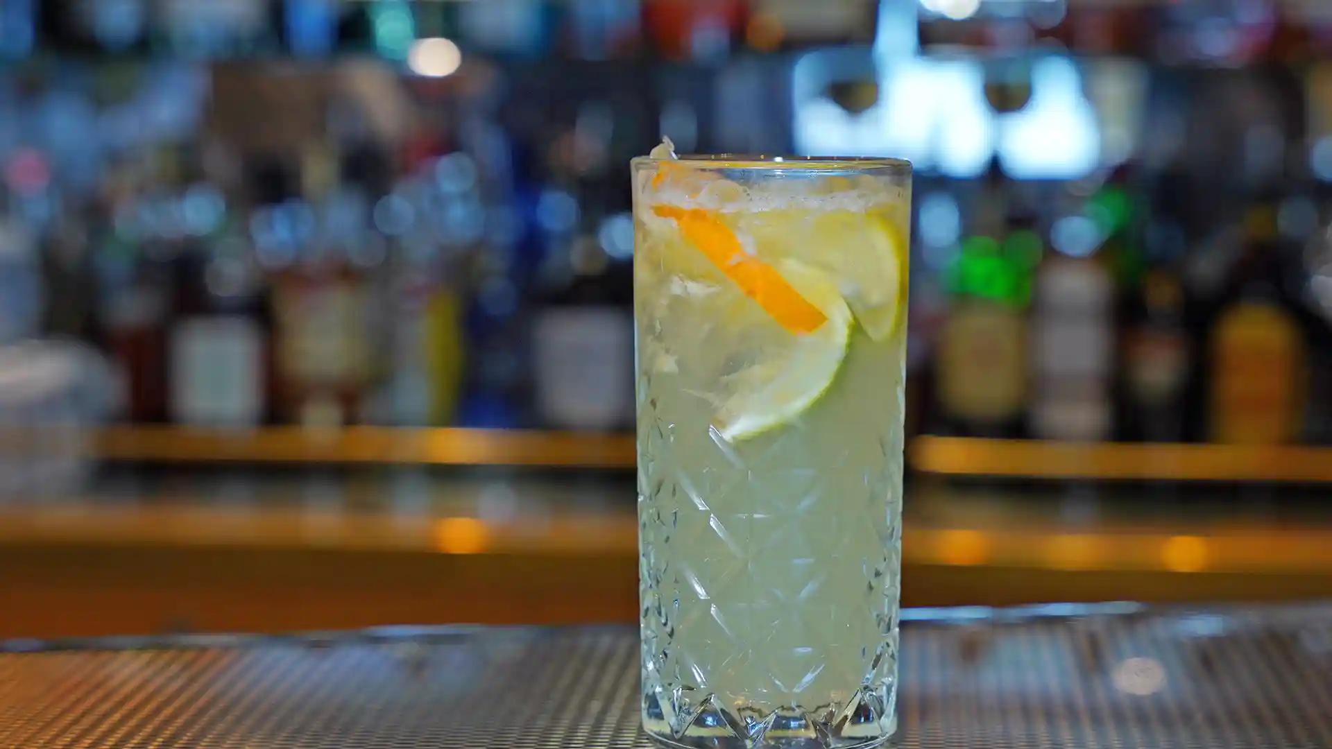 Mocktail in drinking glass with margarita-like flavors.