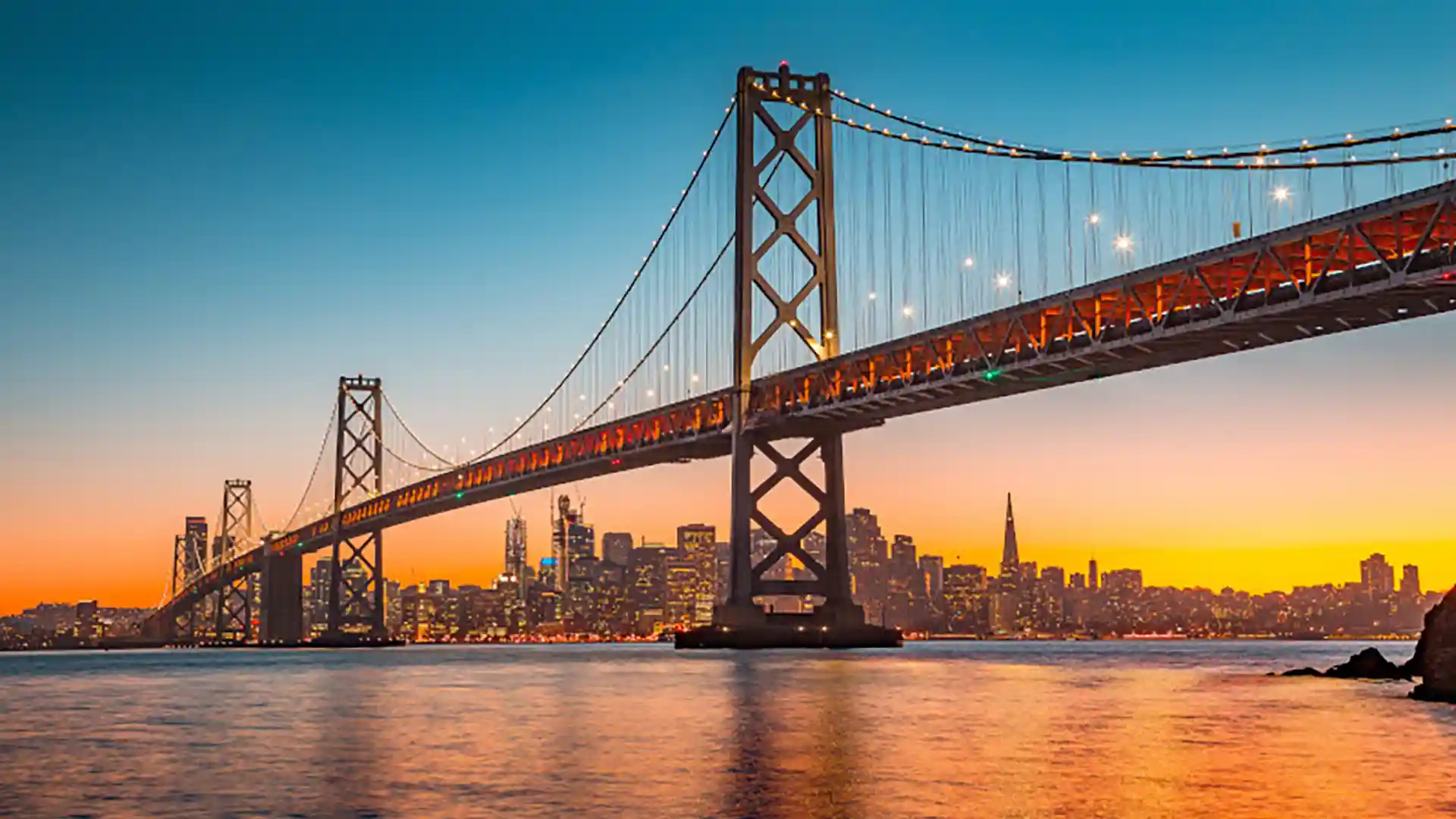 Golden Gate Bridge View of Golden Gate Bridge in San Francisco during sunset.