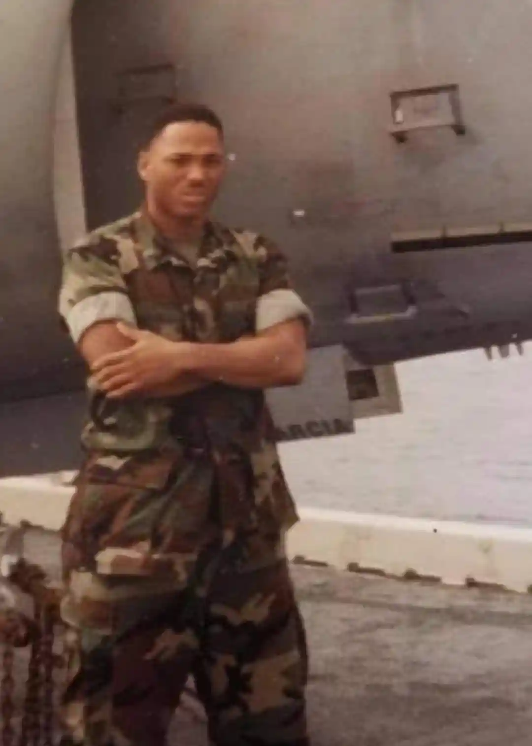 U.S. Marine Veteran Holland America Line View of U.S. Marine in uniform on base.