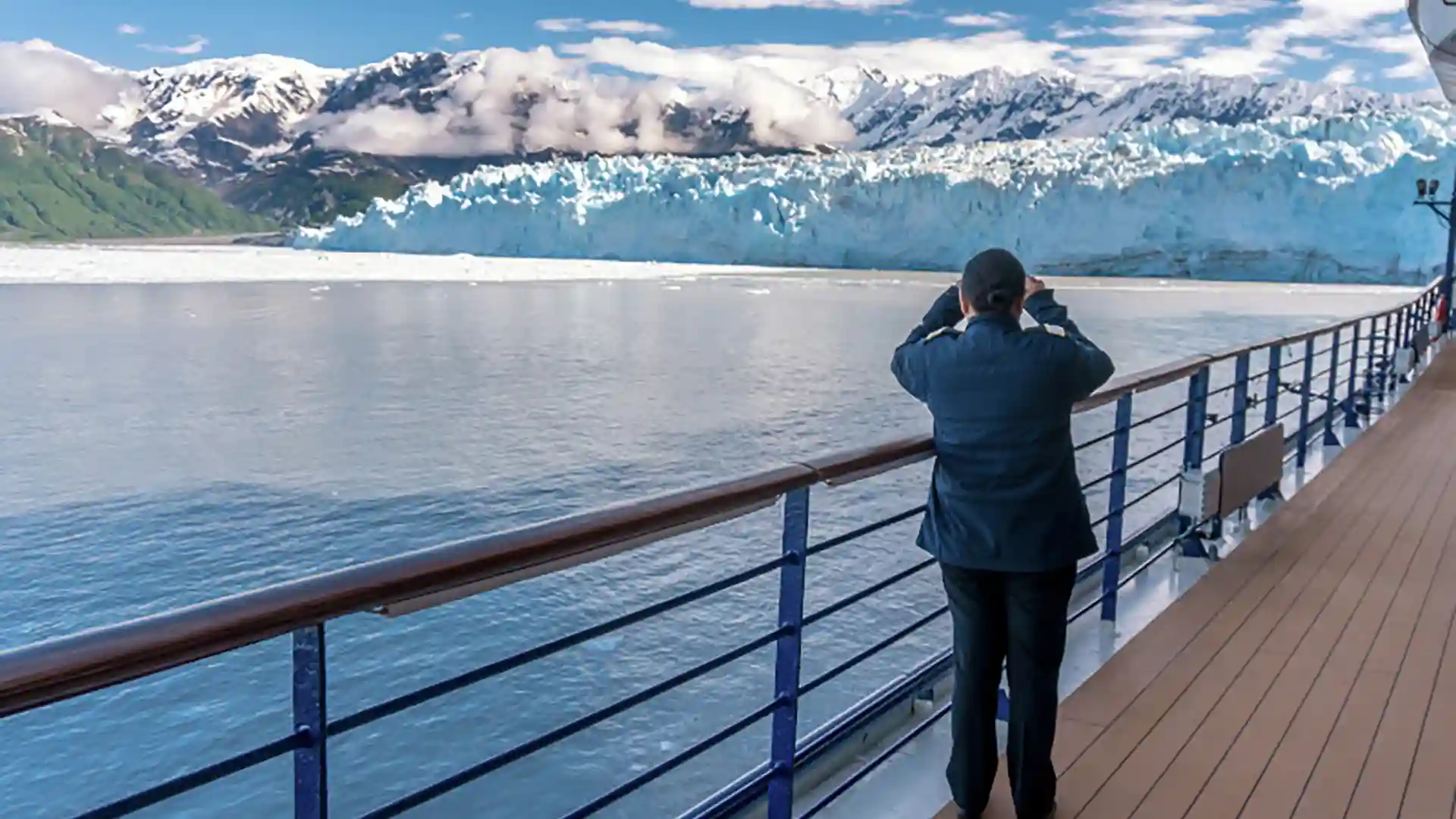 Alaska Glacier Views View of Alaska glaciers from Holland America Line cruise ship.