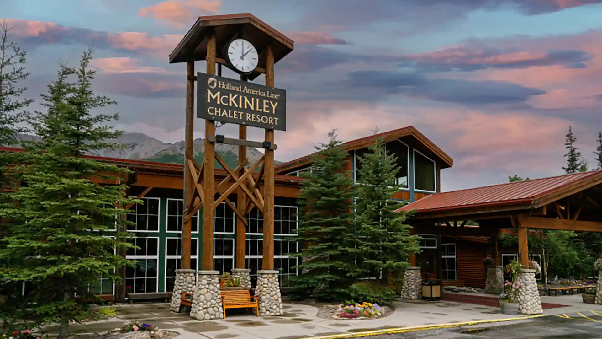 McKinley Chalet Resort View of Holland America Line's McKinley Chalet Resort in Alaska.