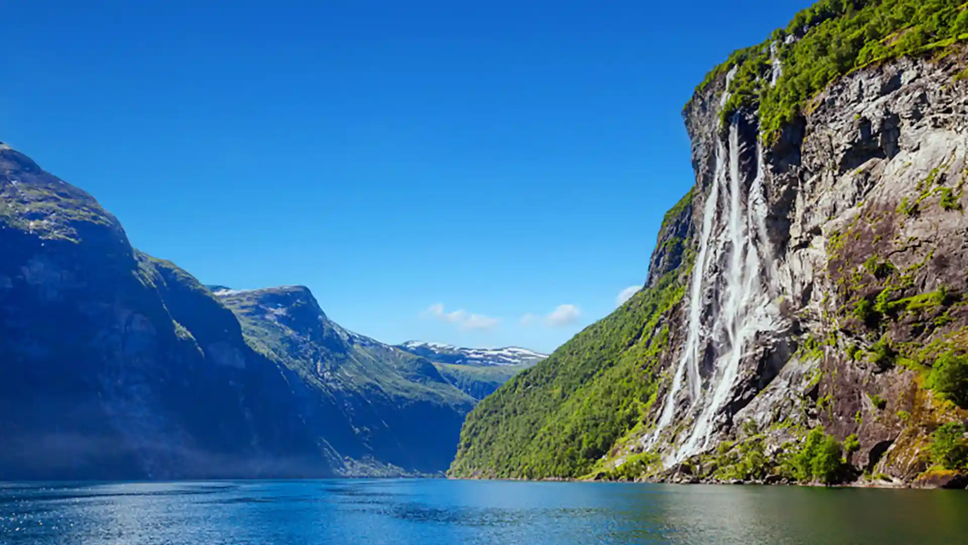 Scenic Cruising Around Norway’s Fjords View of fjord in Norway.