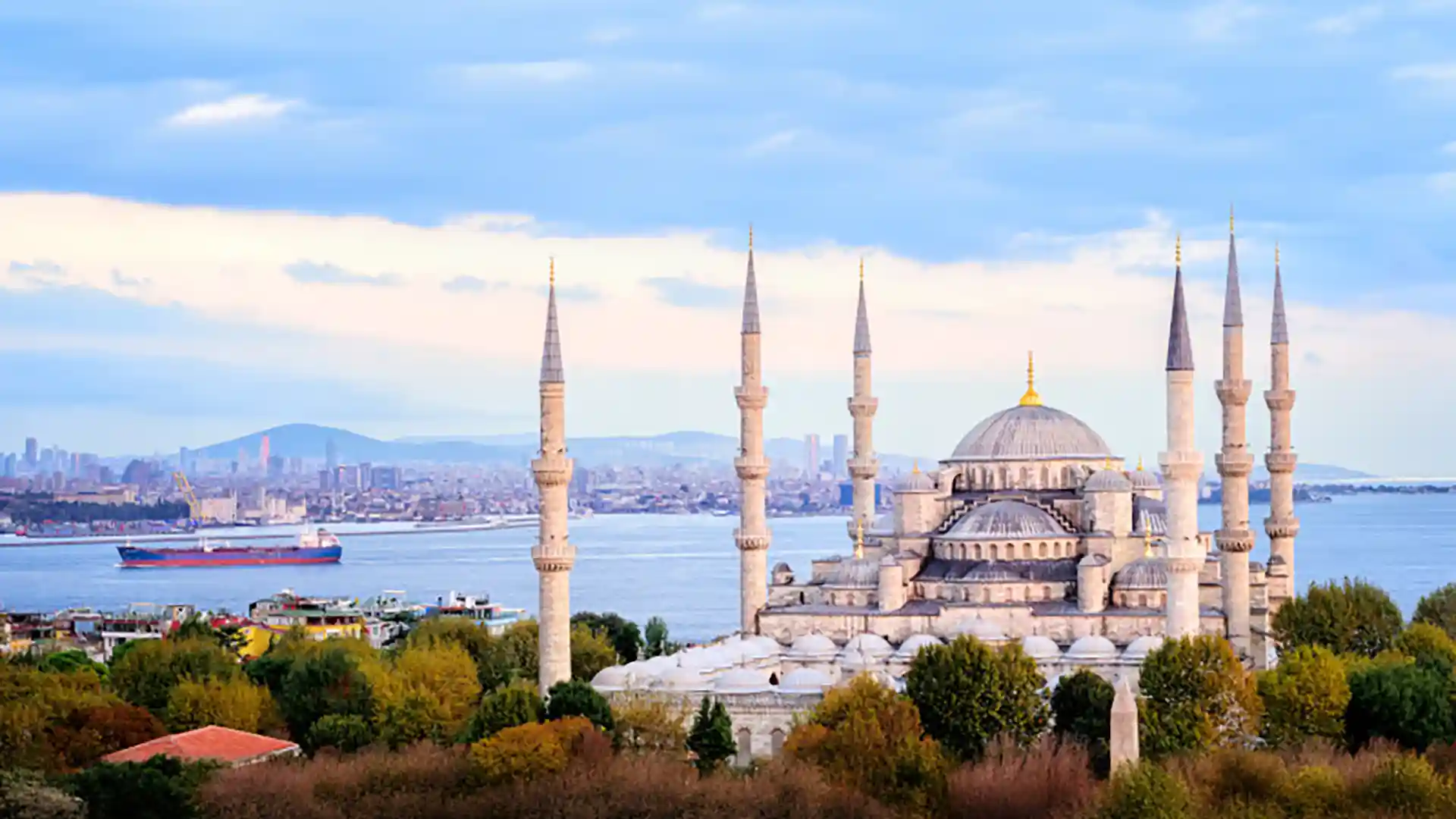 Istanbul, Turkey View of historical sites in Istanbul, Turkey, a UNESCO World Heritage Site.