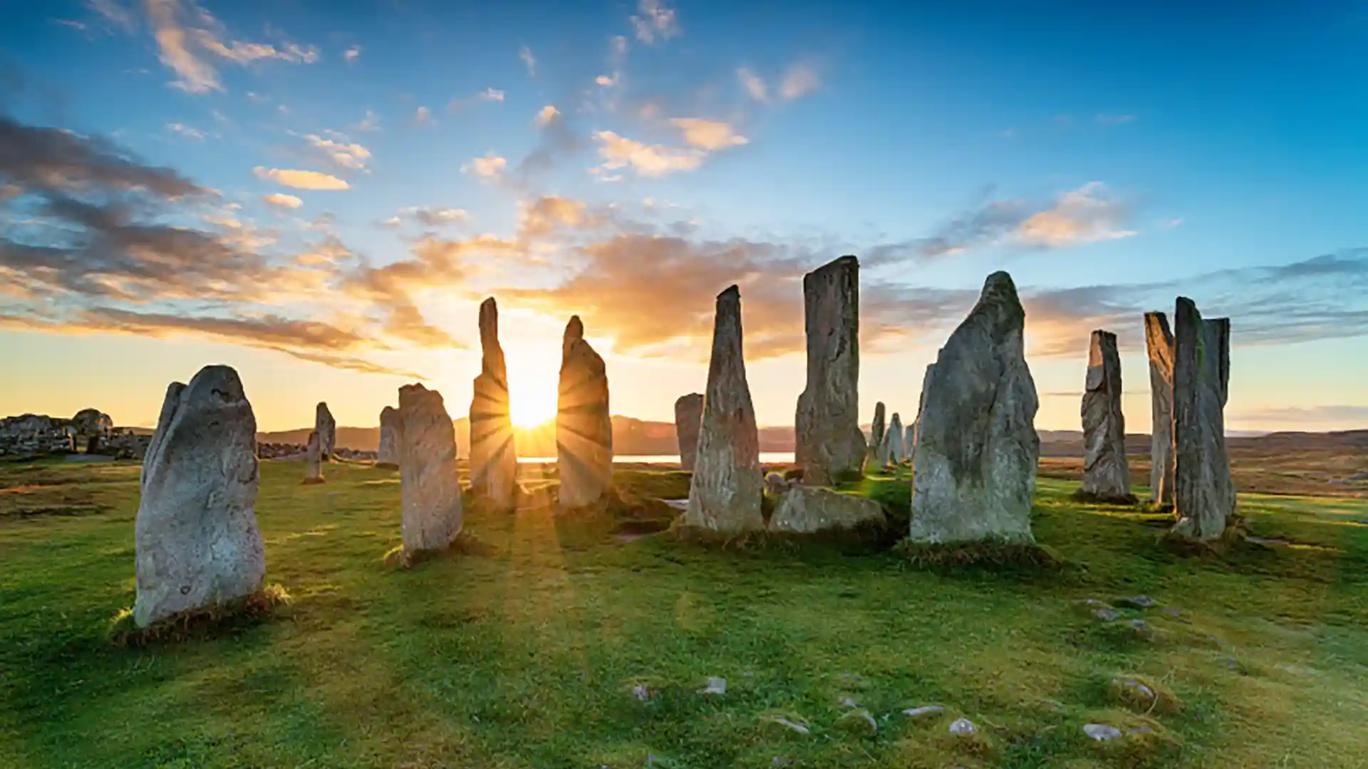 Standing Stones in Scotland View of Standing Stones in Scotland.