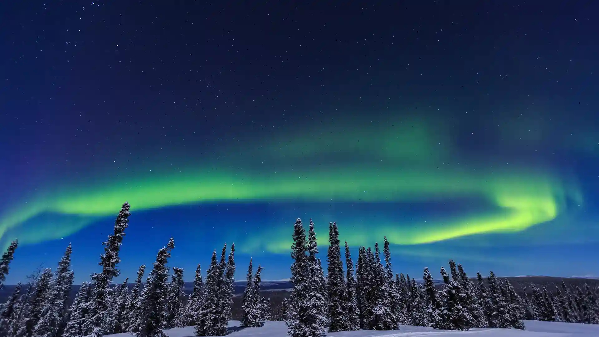 Northern Lights in Alaska View of Northern Lights in Alaska.