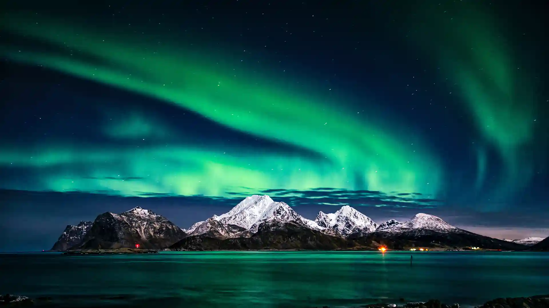Northern Lights in the Arctic View of Northern Lights in the Arctic.