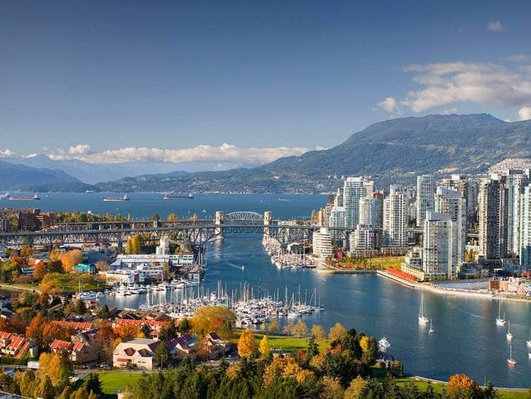 View of the city of Vancouver, Canada