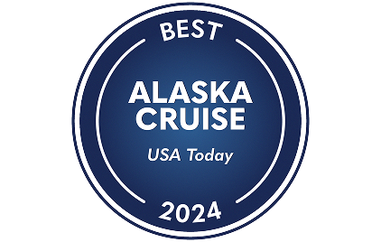 Award presented to Holland America by USA Today 10Best Readers' Choice Awards for Best Alaska Cruise, 2024