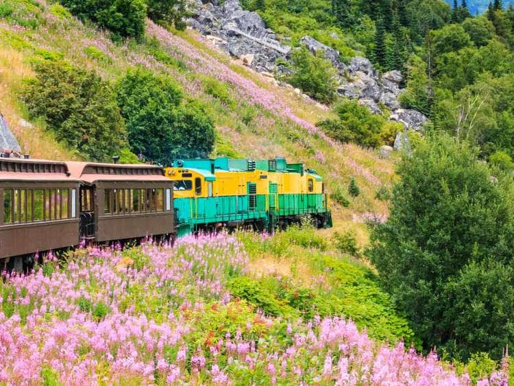 Whitepass Yukon Railroad on an Alaska cruise tour
