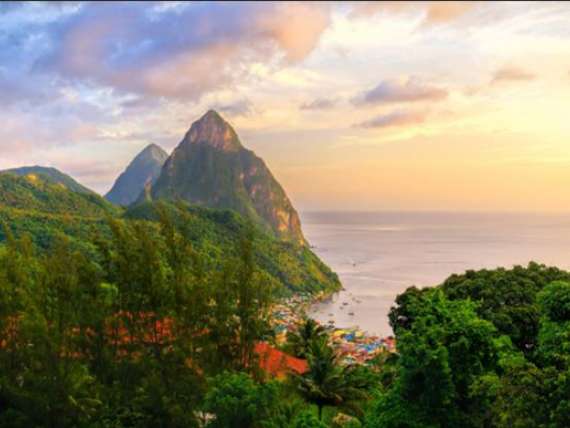 The Pitons in the Caribbean