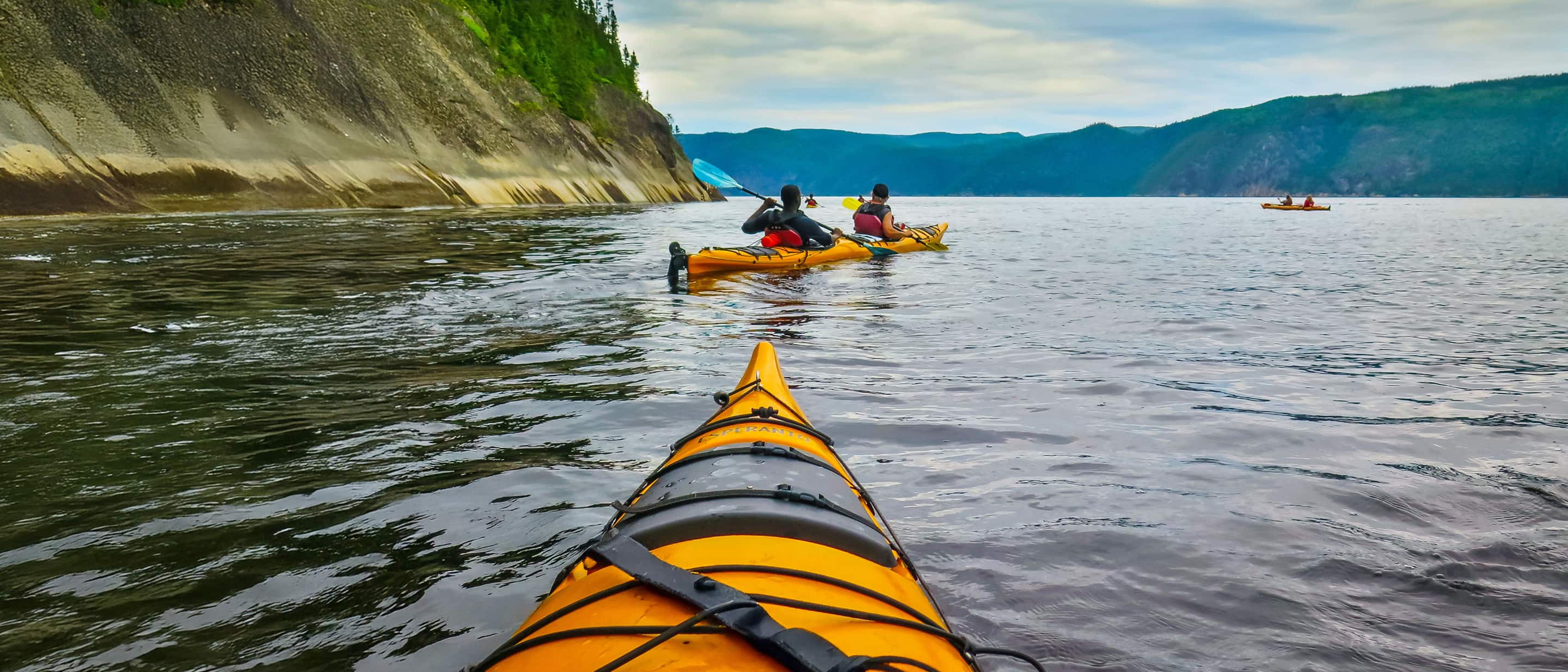 Kayaking on Saguenay Fjord