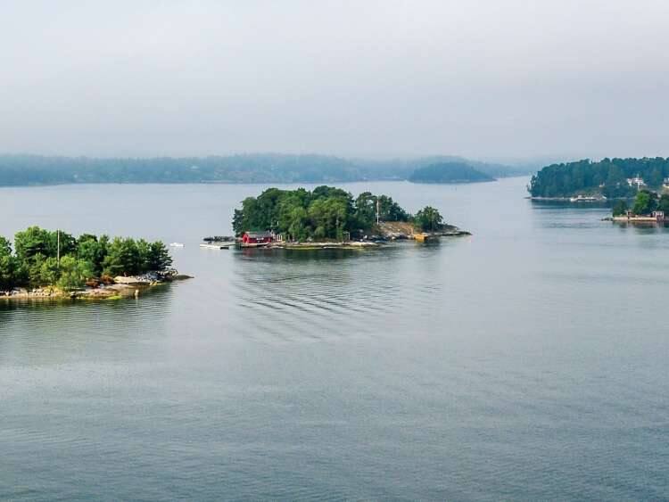 A view of the archipelago islands near Stockholm, Sweden.