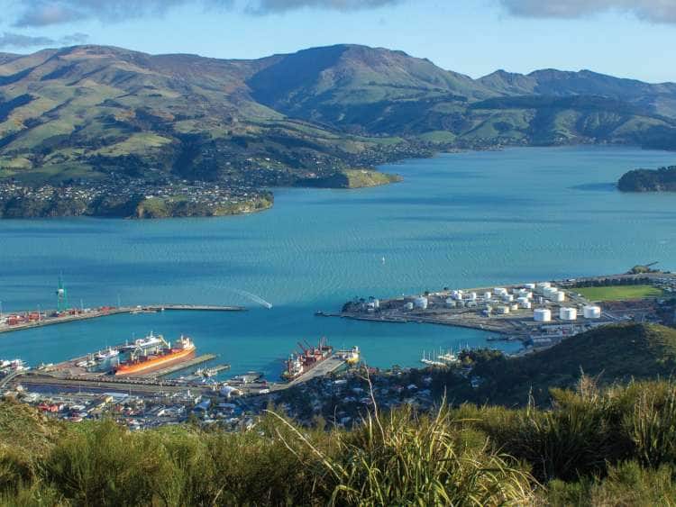 A view of the bay at Lyttelton Christchurch New Zealand