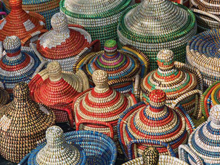 Colorful pots in Daka Senegal