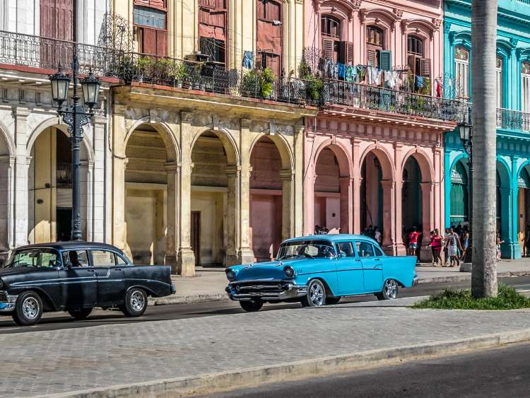 A street view in Port Havana in Cuba