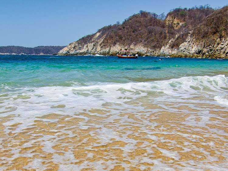 A view from the beach at Port Huatulco Mexico