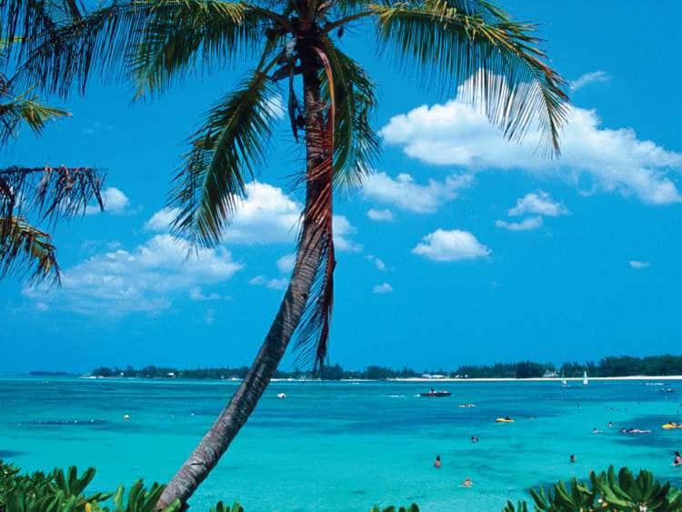 A beach along Port Nassau in the Bahamas