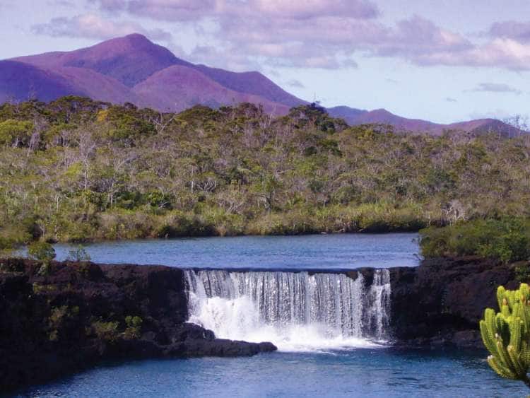 A waterfall dam at Port Noumea New Caledonia