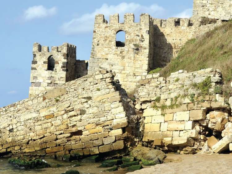 An ancient castle  in Port Sinop Turkey