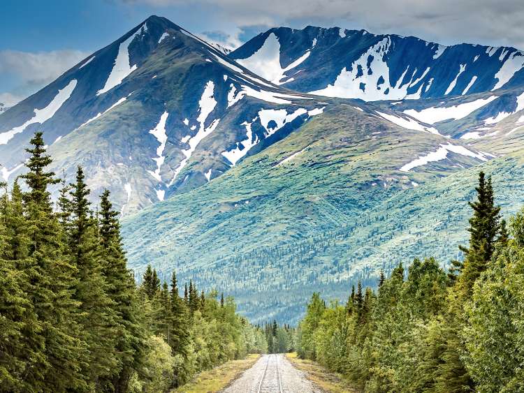 Scenic view of Talkeetna Mountains, Alaska