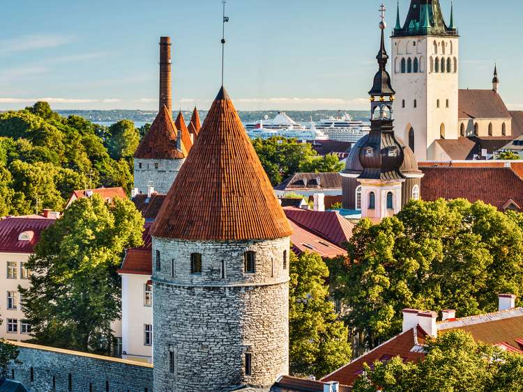 Panoramic view of Tallinn from the Castle, Estonia