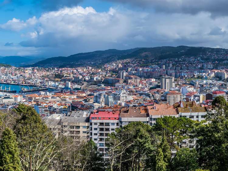 A view of the landscape of Port Vigo in Spain