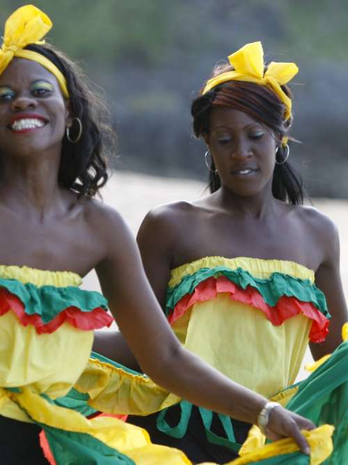 Women dancing in Jamaica