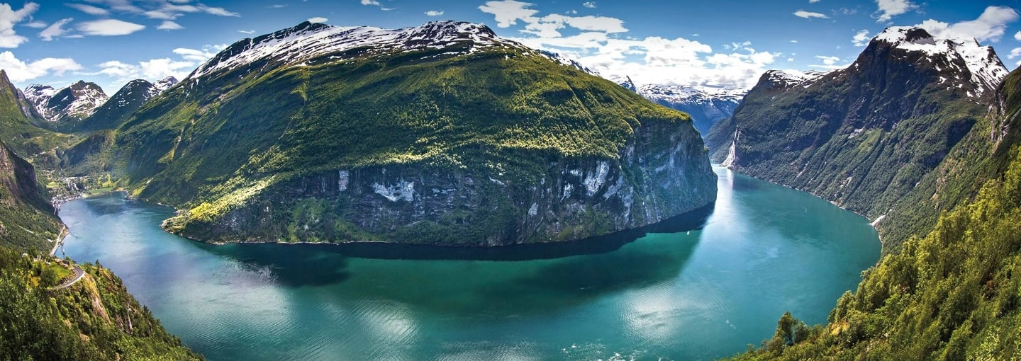 View of an epic fjord in Norway. opens a dialog