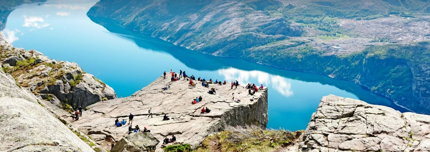 Pulpit Rock near Stavanger, Norway. opens a dialog